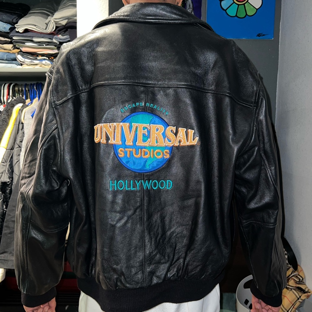 Universal studios leather jacket